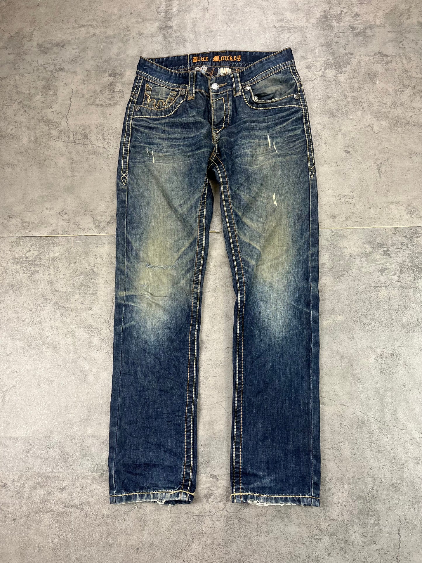 Vintage Y2k Blue Monkey Jeans W30