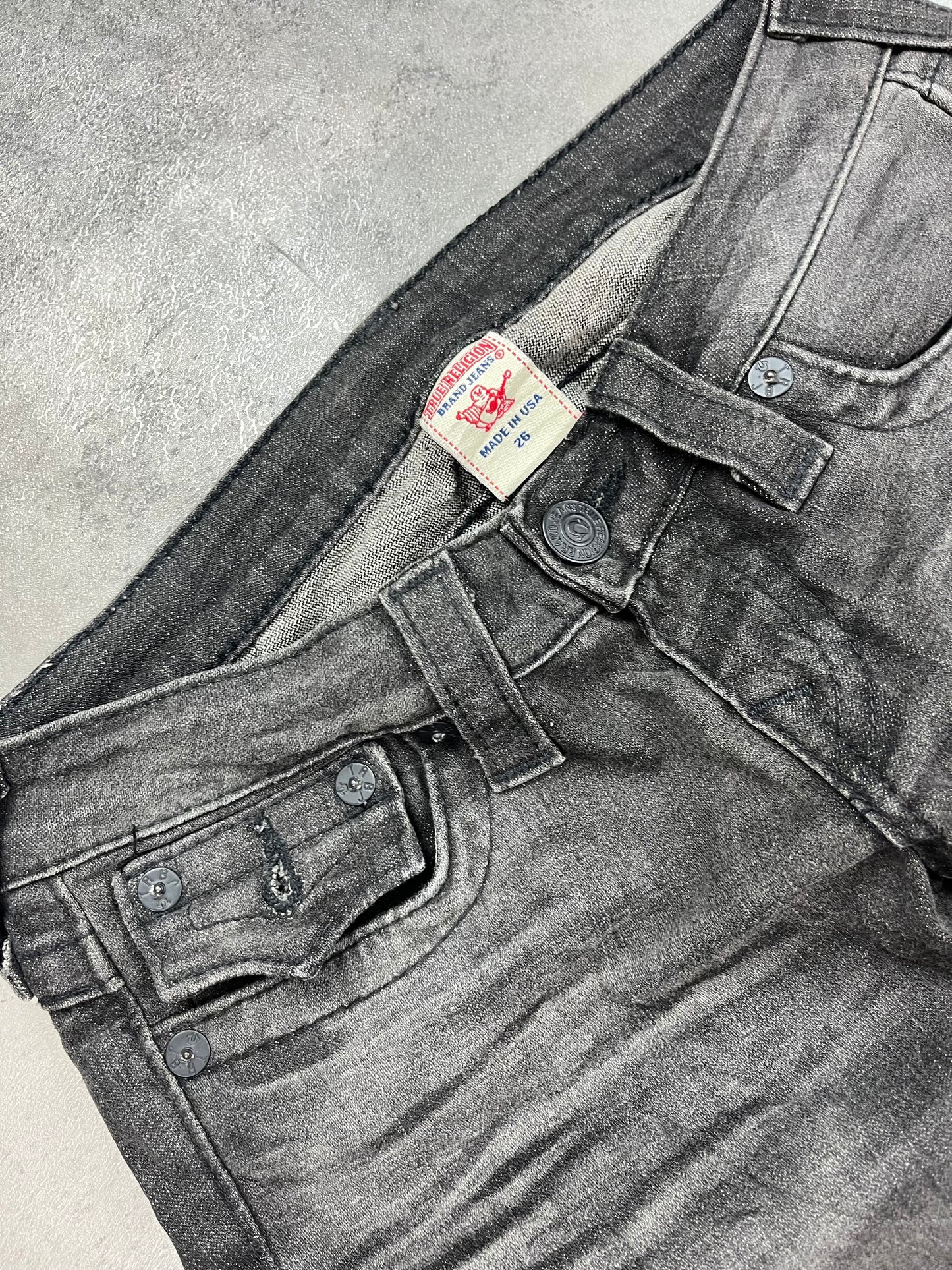 Black Vintage Bootcut True Religion Jeans