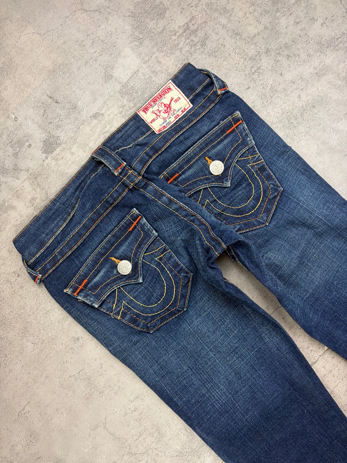 True Religion Low Rise Flared Jeans Vintage