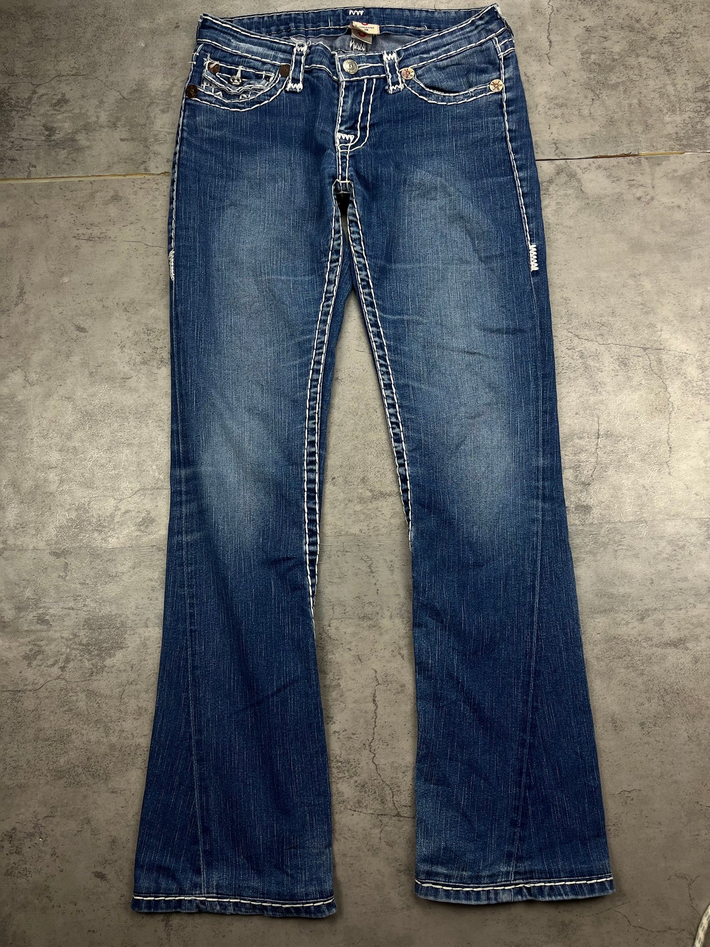 True Religion Low Waist Flared Denim Vintage Y2K 2000s Jeans