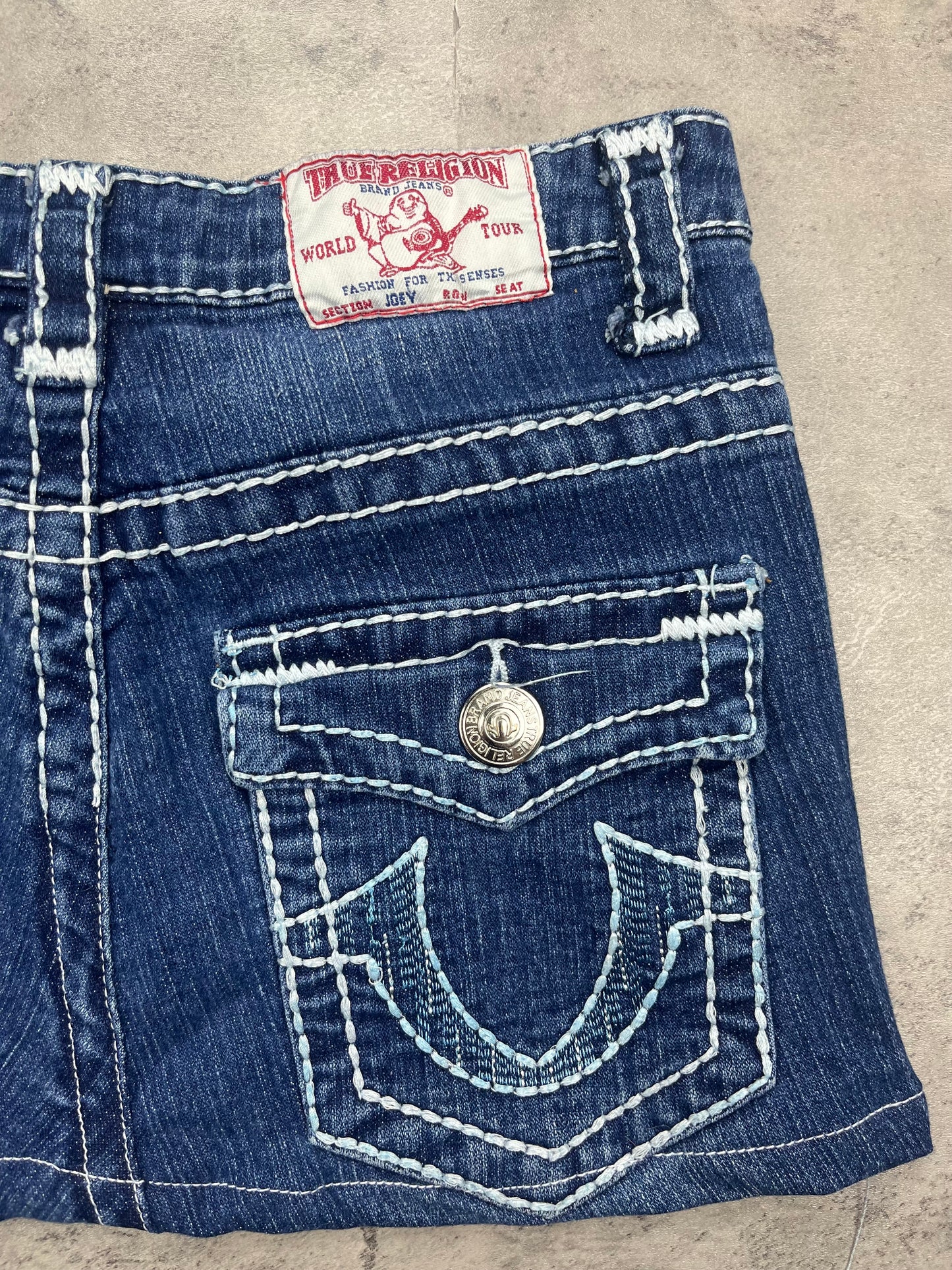 Mini True Religion Y2k Jeans Rock