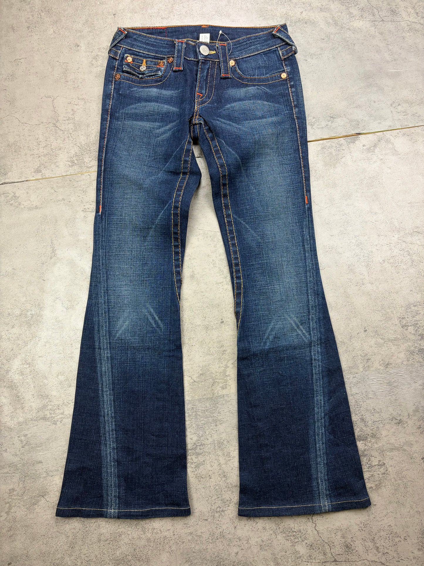 True Religion Low Rise Flared Jeans Vintage
