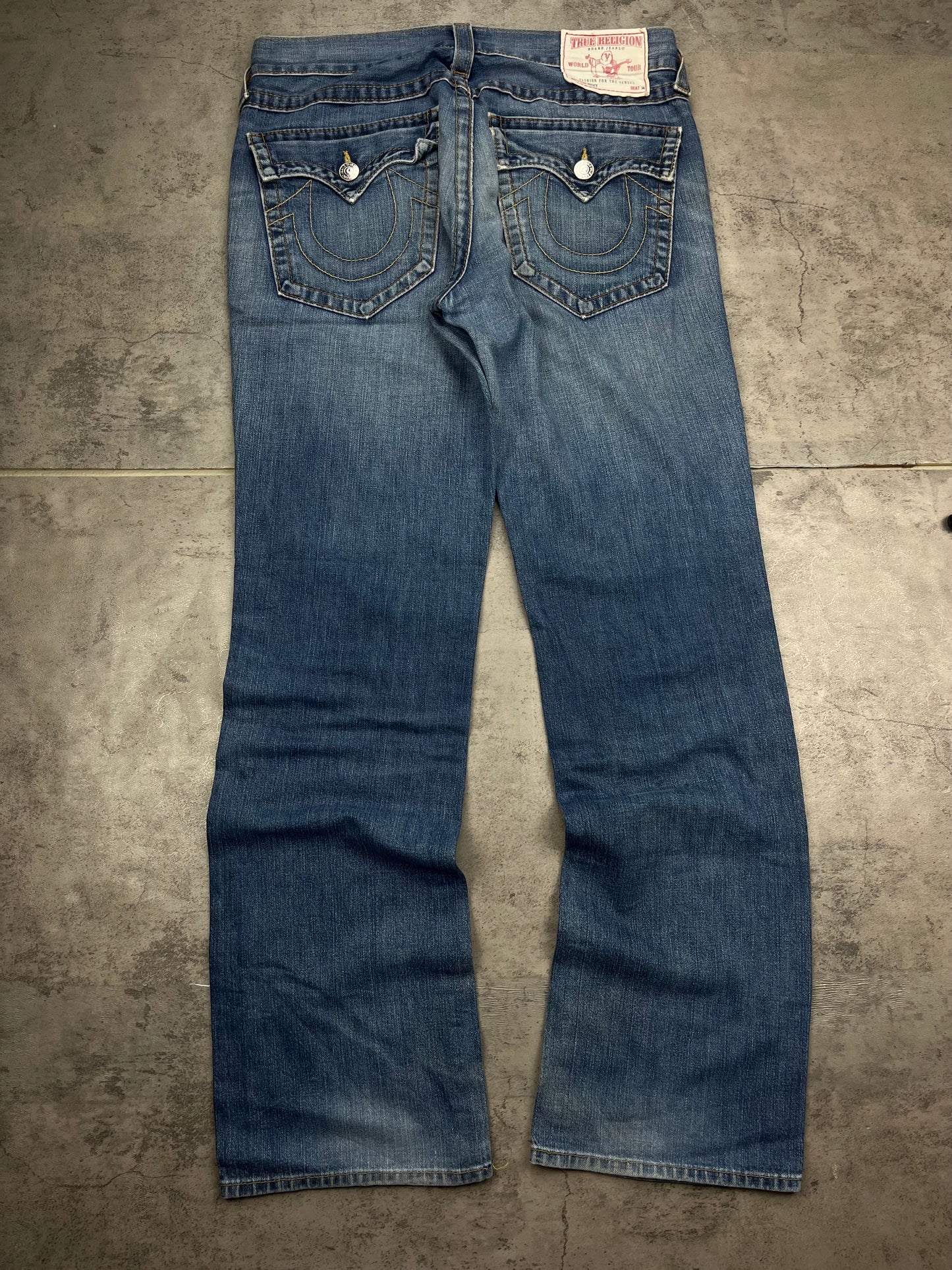 Rare Y2K True Religion Men Bootcut Flared Jeans Low Waist Vintage