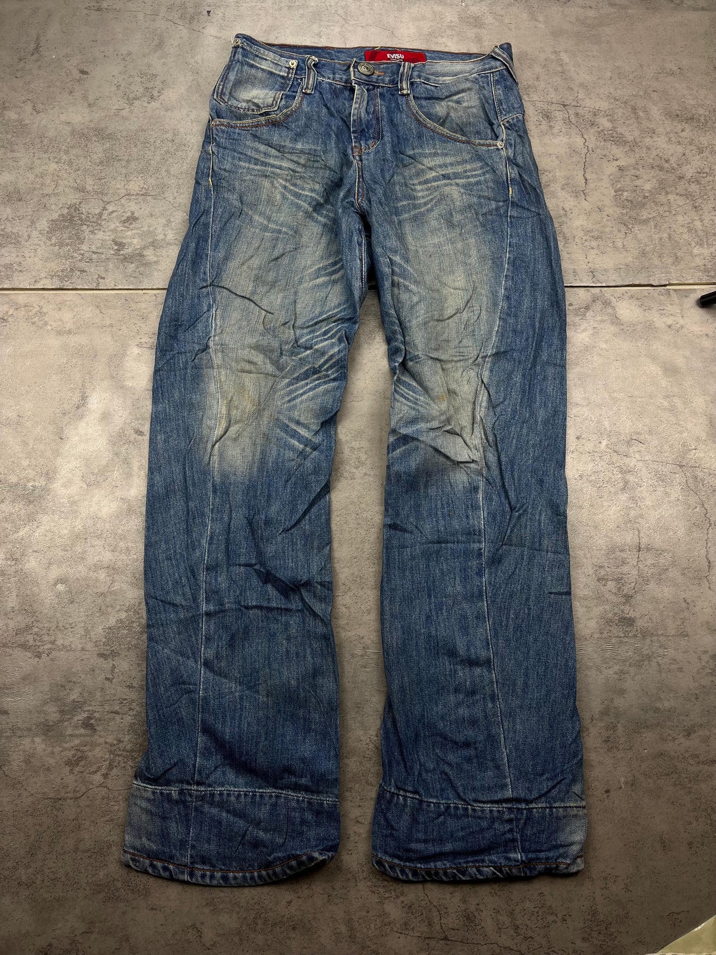 Evisu Baggy Y2k Vintage Denim Jeans Straight
