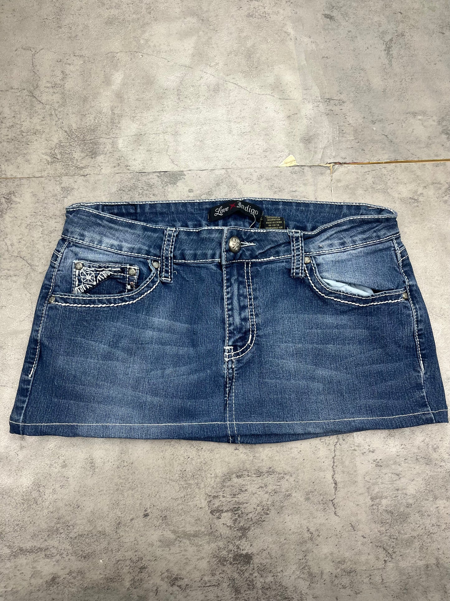 Mini Love indigo Jeans Rock Vintage