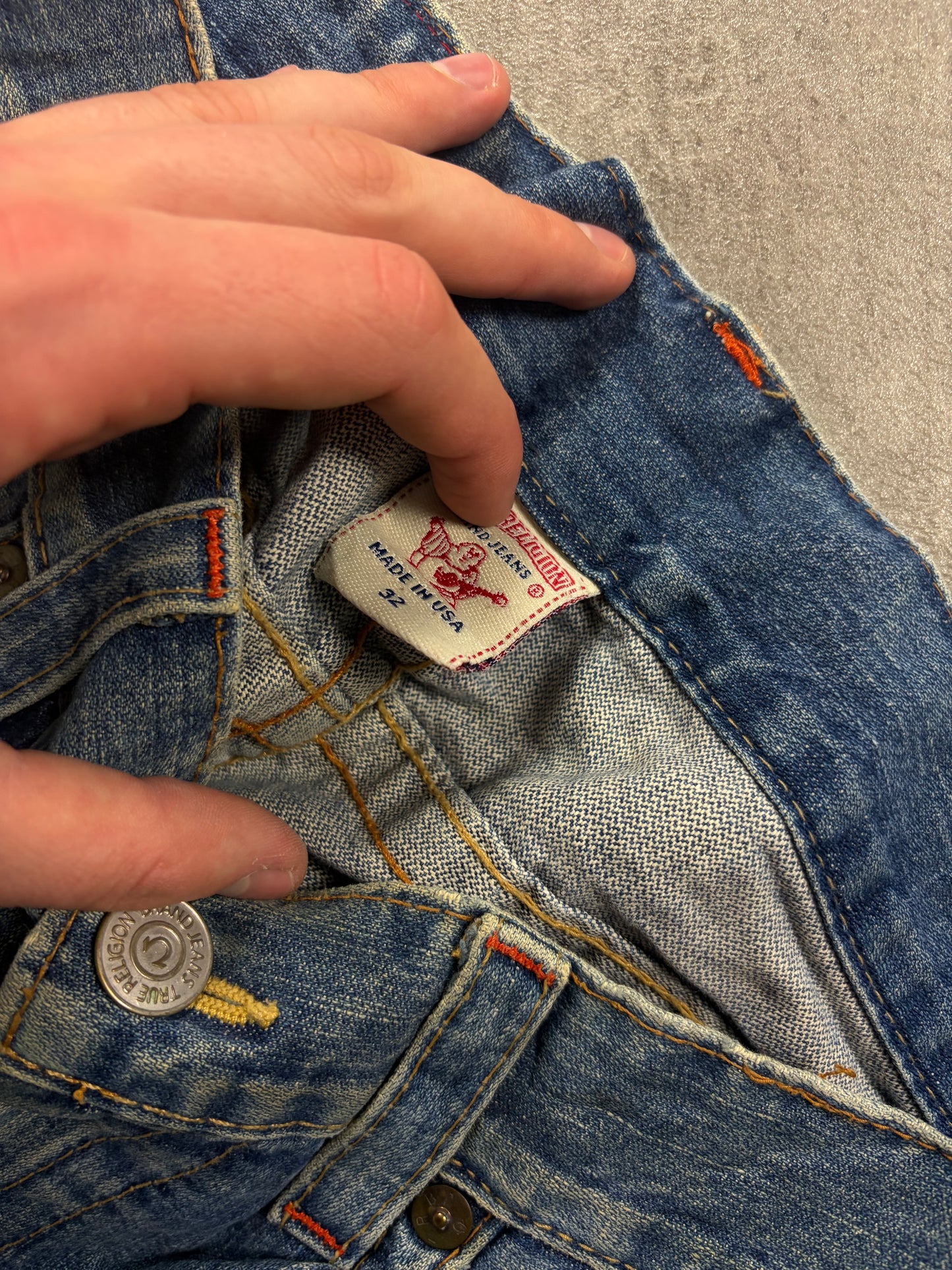 Vintage True Religion Straight Baggy Jeans Y2k