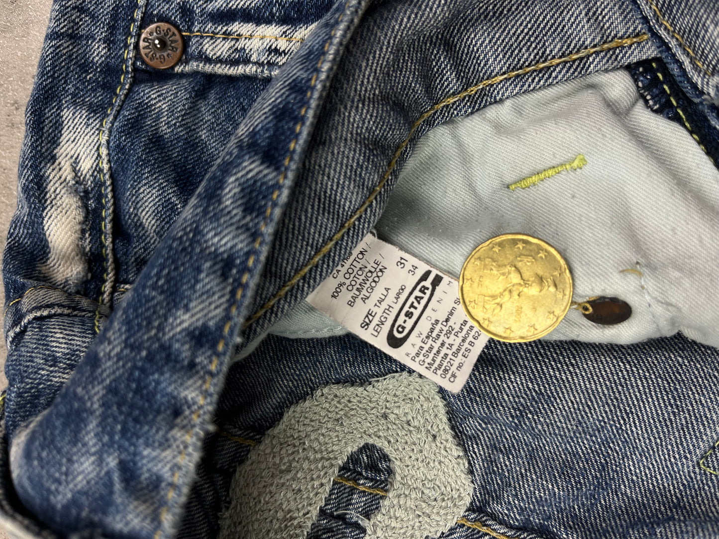 Rare G-Star RAW Y2k Embroidered Pasha Style Baggy Jeans