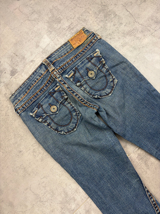 True Religion Low Waist Flared Jeans