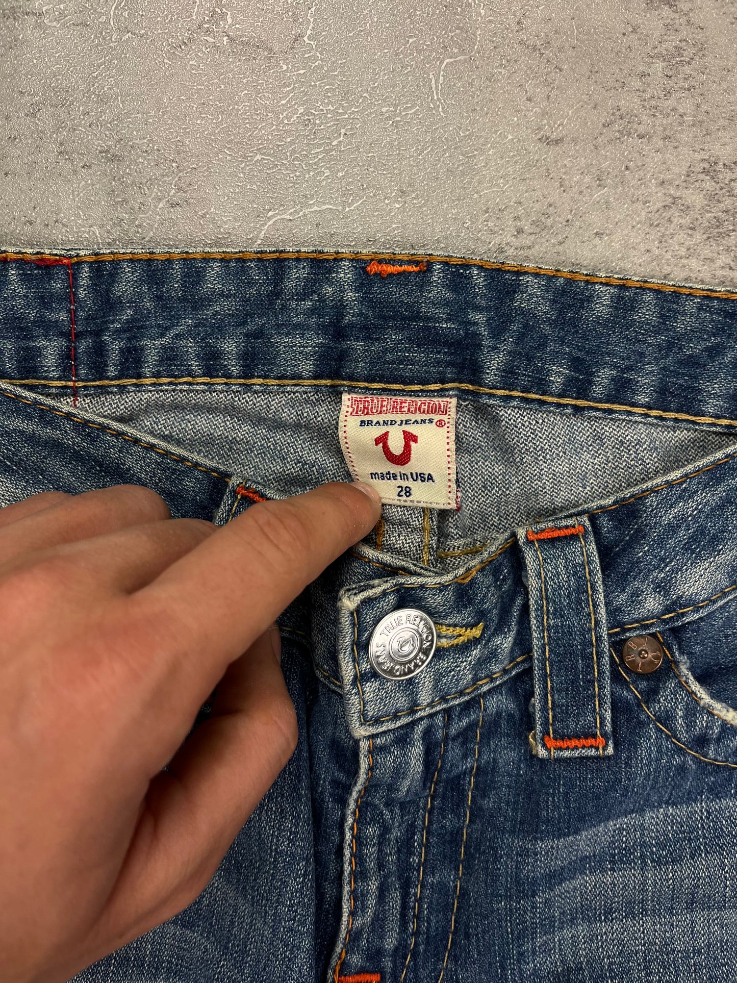 True Religion Y2K Retro Low Waist Bootcut Flared Denim Rare Disstresed