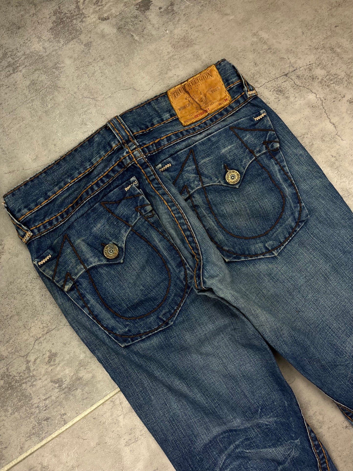 Rare Vintage True Religion Loose Fit Baggy Denim Jeans Pasha Style
