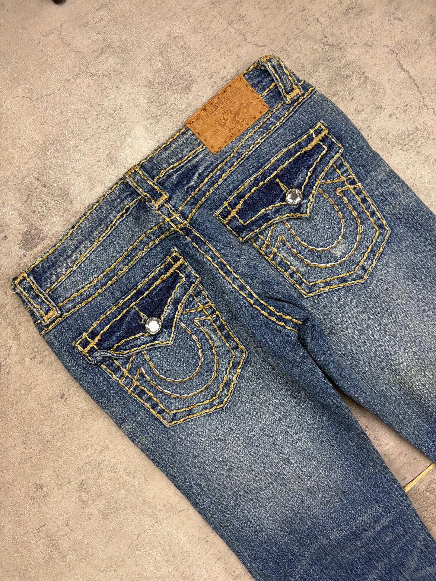 True Religion Denim Low Rise Flared Jeans