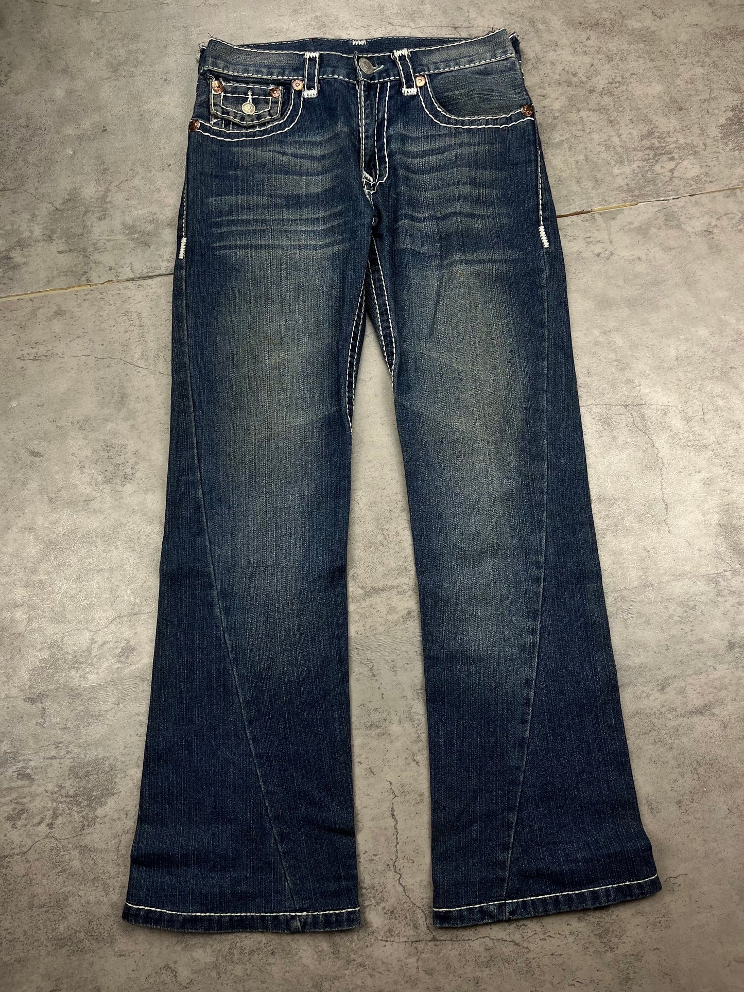 Y2K Retro True Religion Bootcut Flare Jeans Low Rise Vintage