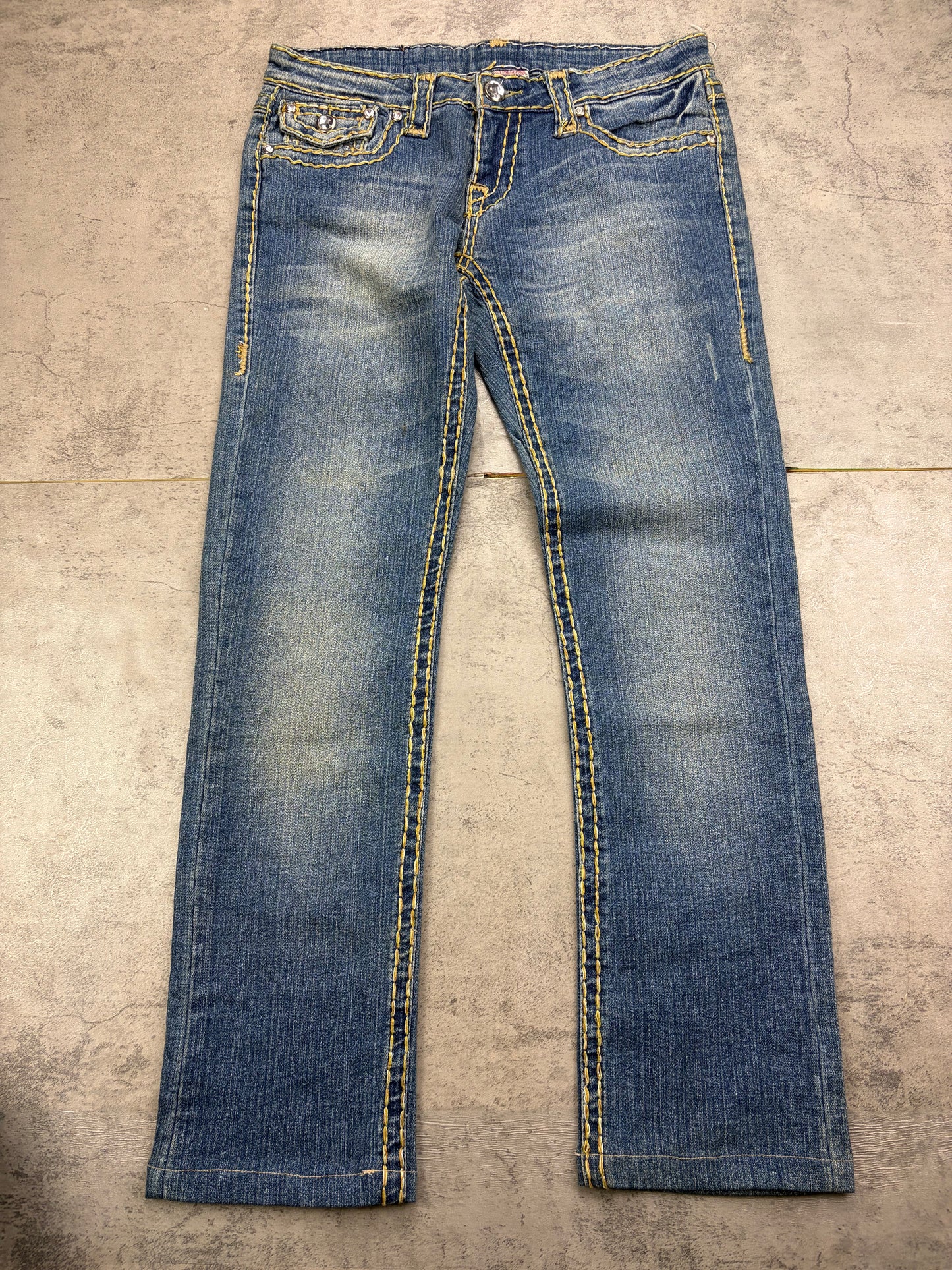 True Religion Denim Low Rise Flared Jeans