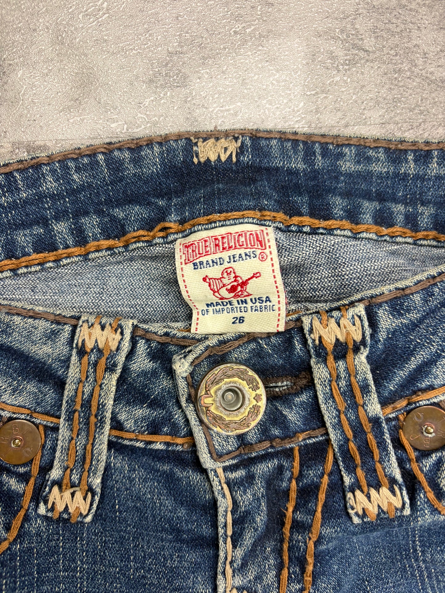 True Religion Low Waist Flared Jeans