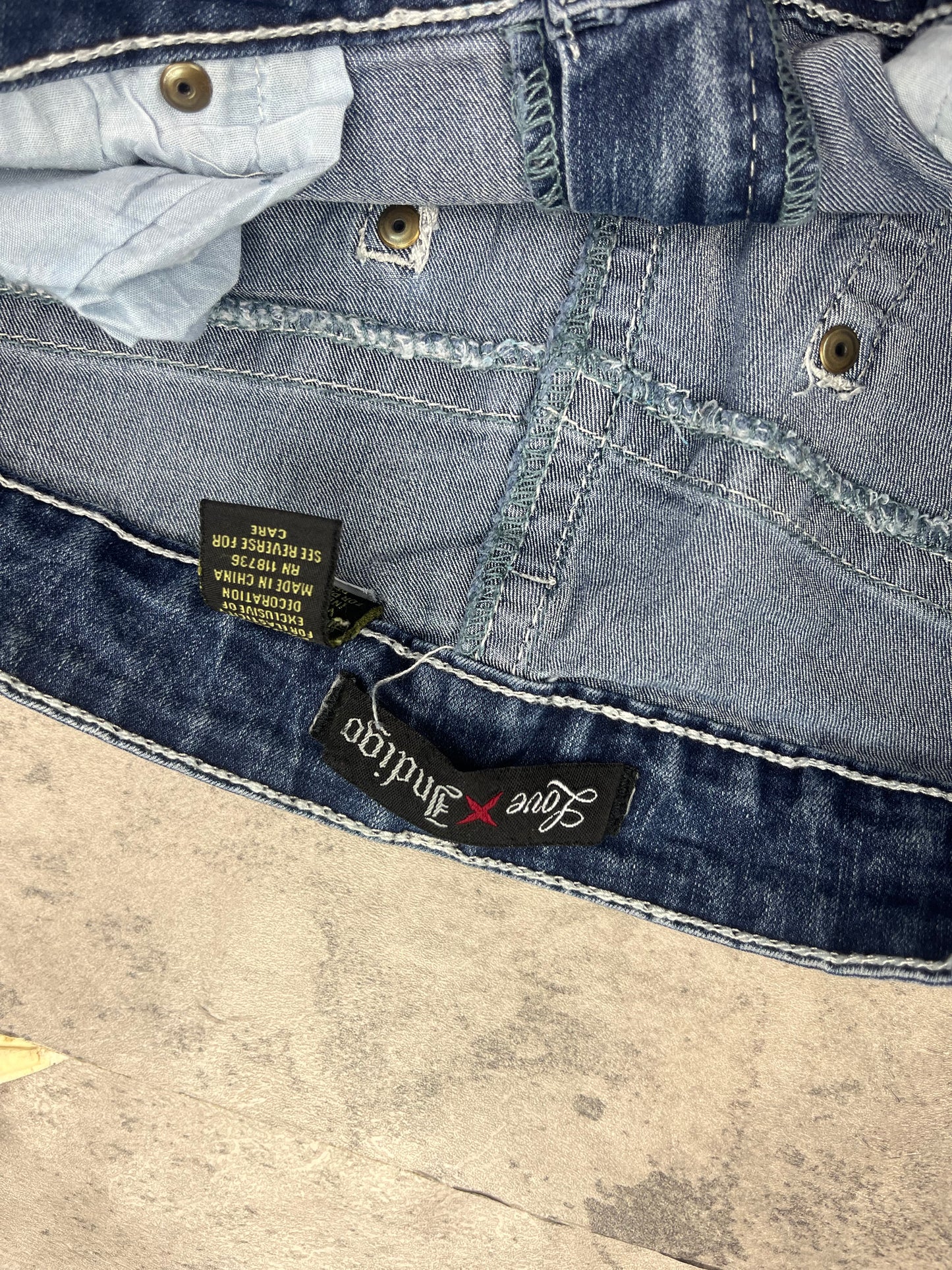 Mini Love indigo Jeans Rock Vintage