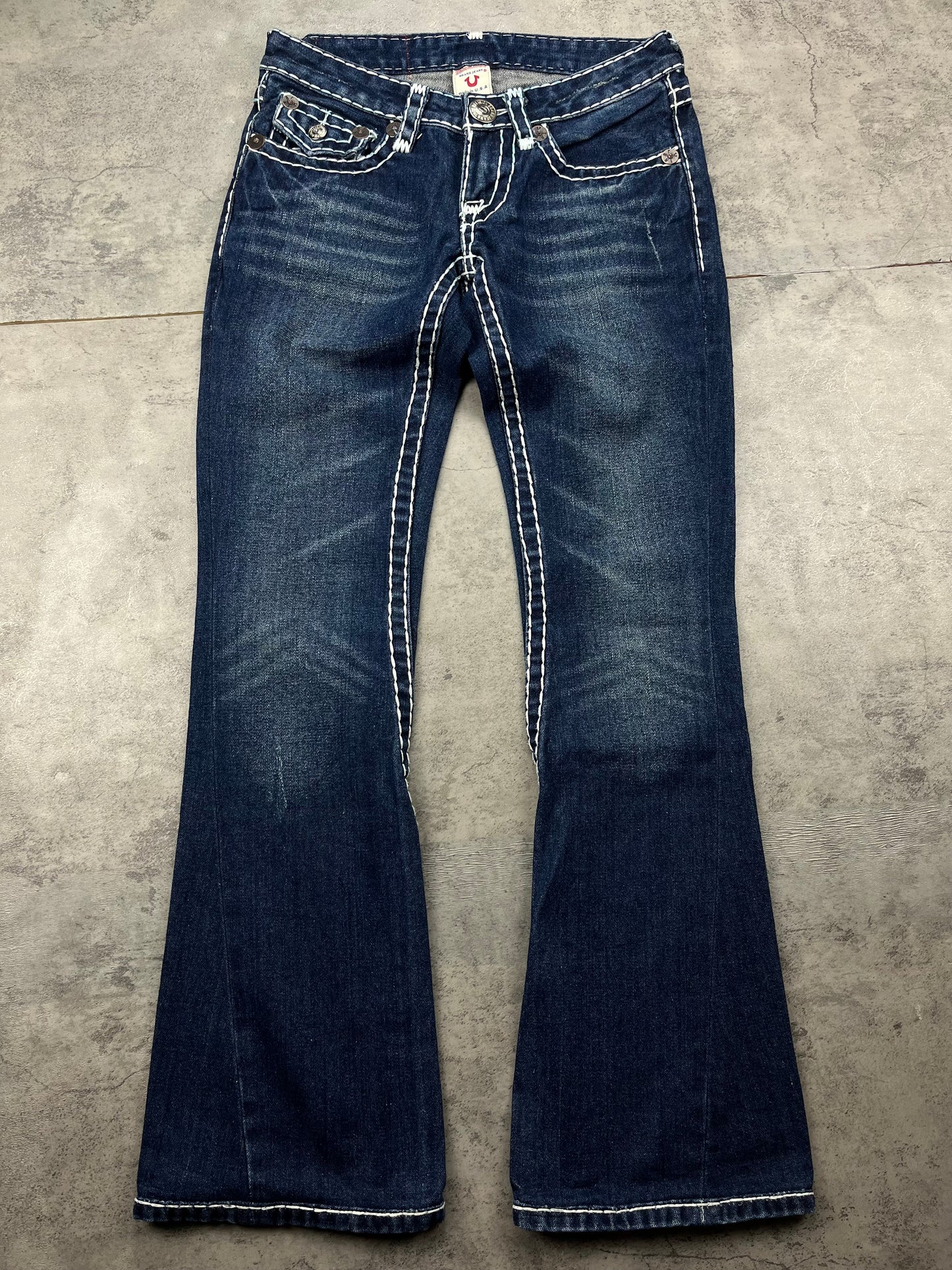 True Religion Bootcut Jeans Vintage Y2K Flared Low Rise Denim