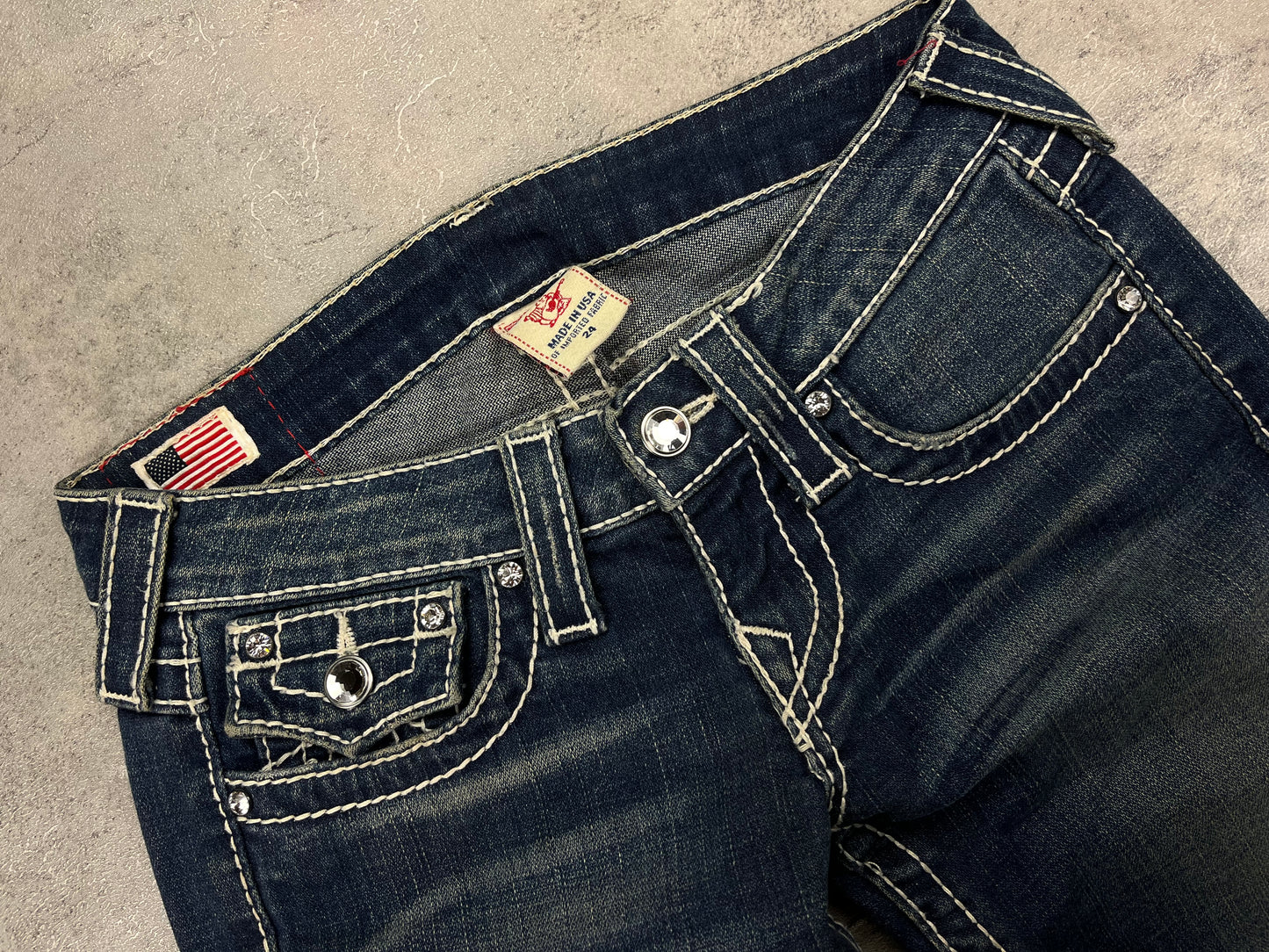True Religion Y2K Low Rise Bootcut Flare Jeans Vintage Rare