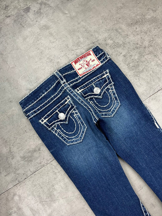 True Religion Low Rise Flare Denim 2000s Y2K Retro Jeans