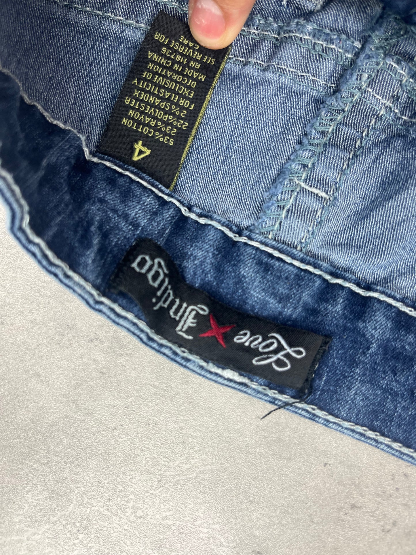 Mini Love indigo Y2k Vintage Jeans Rock