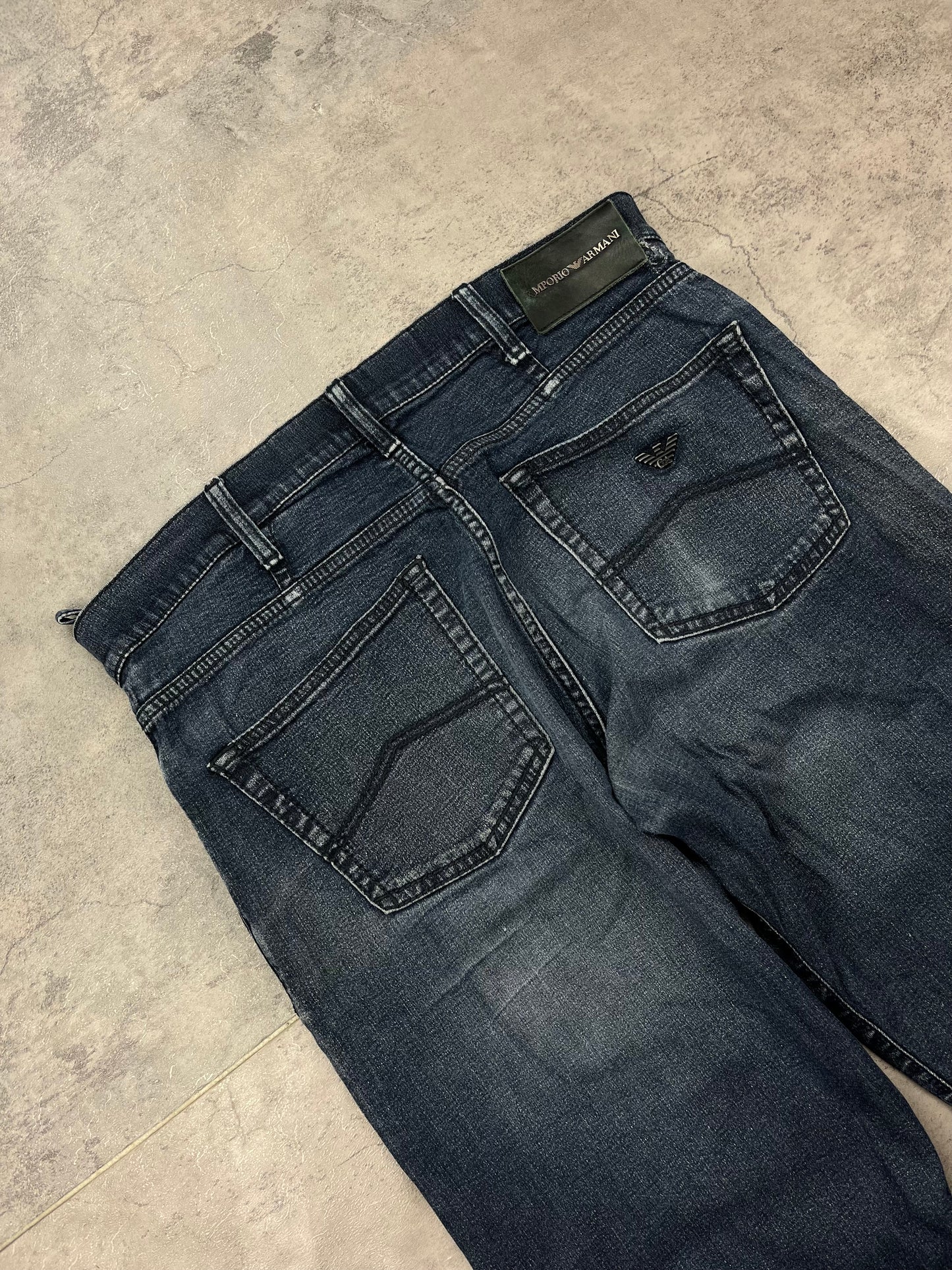 Vintage Armani Baggy Y2k Straight Jeans Denim Pasha Style