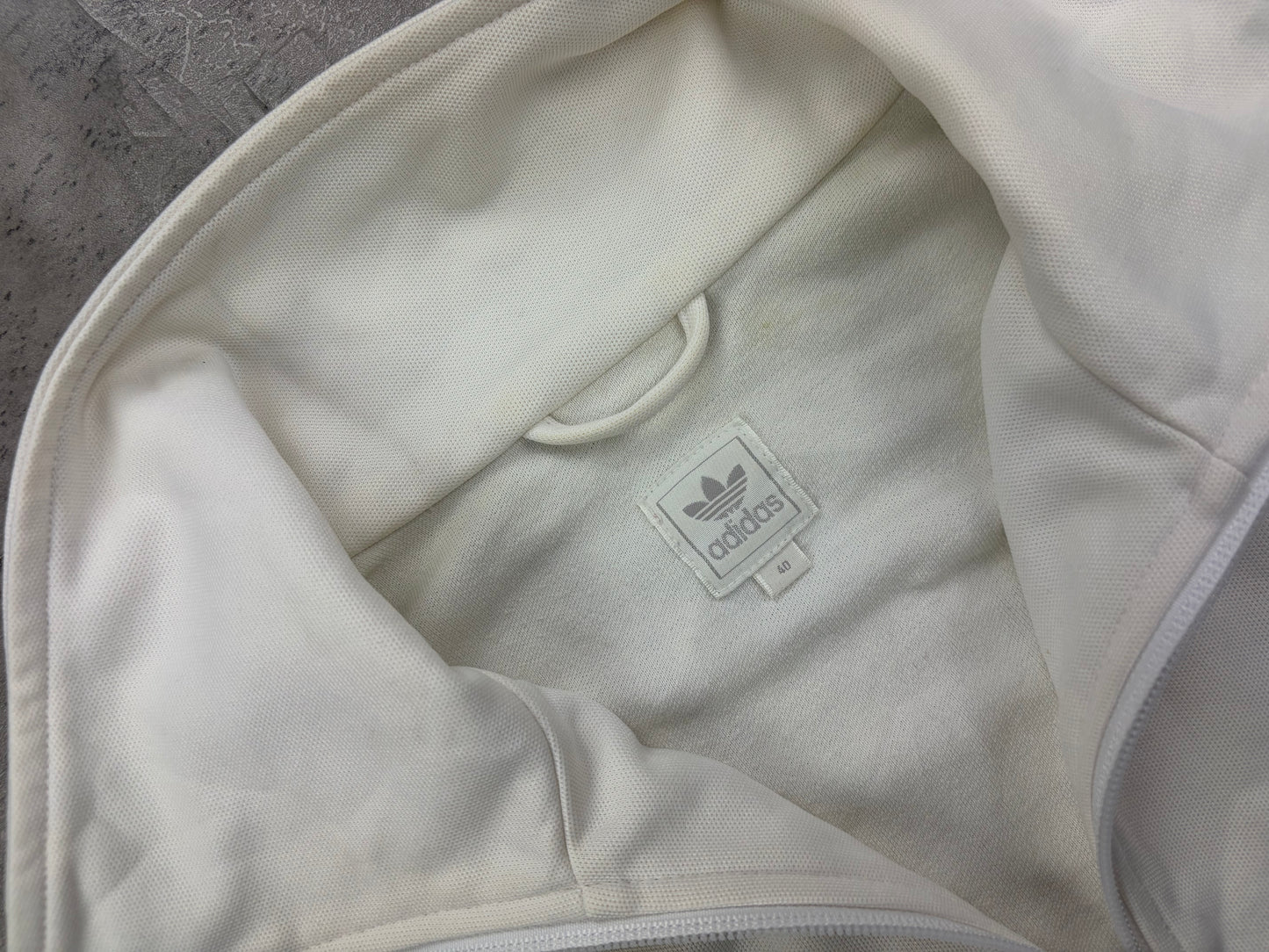 Vintage Adidas Firbird Jacke Weiß Blau