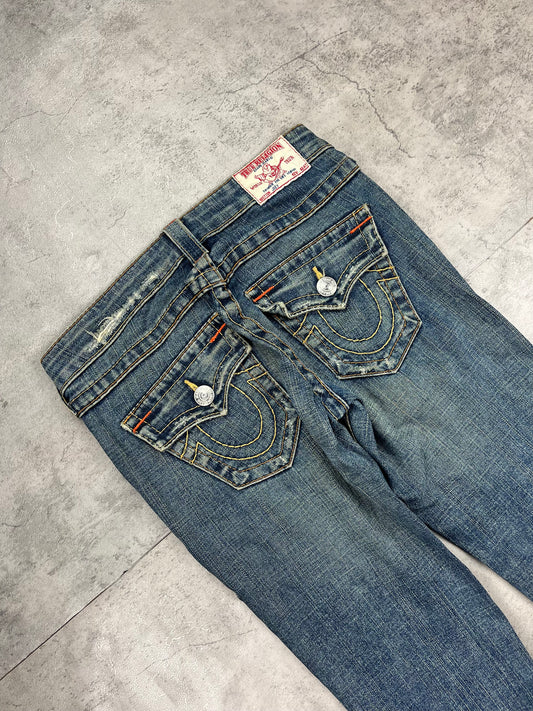 True Religion Bootcut Low Waist Flared Jeans Y2K Vintage Rare
