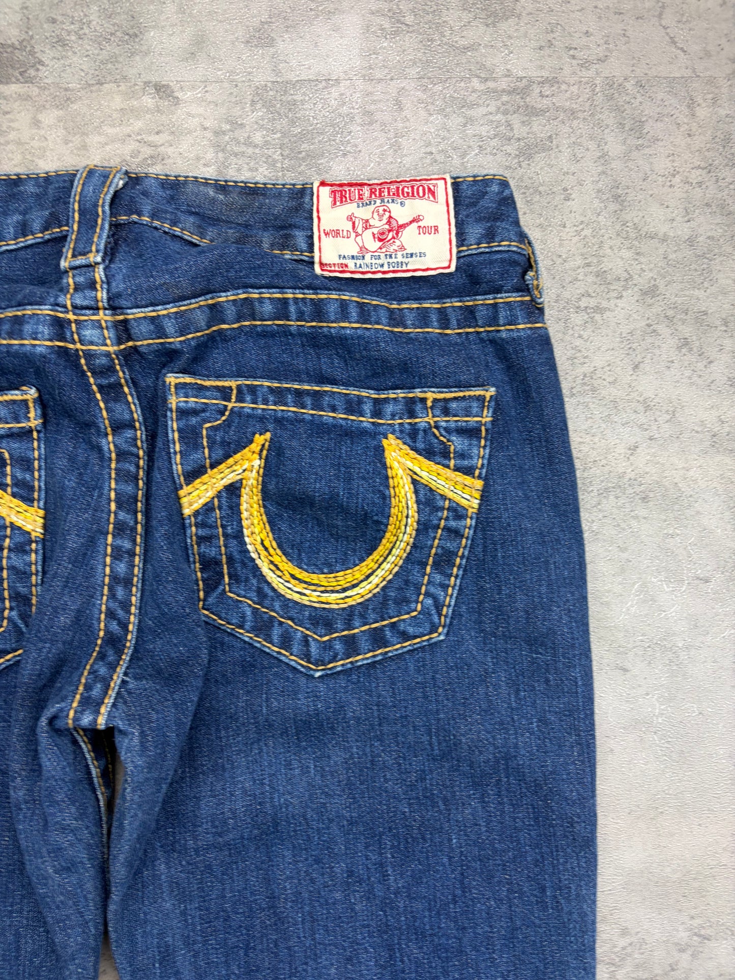 True Religion Low Rise Flared Jeans Vintage