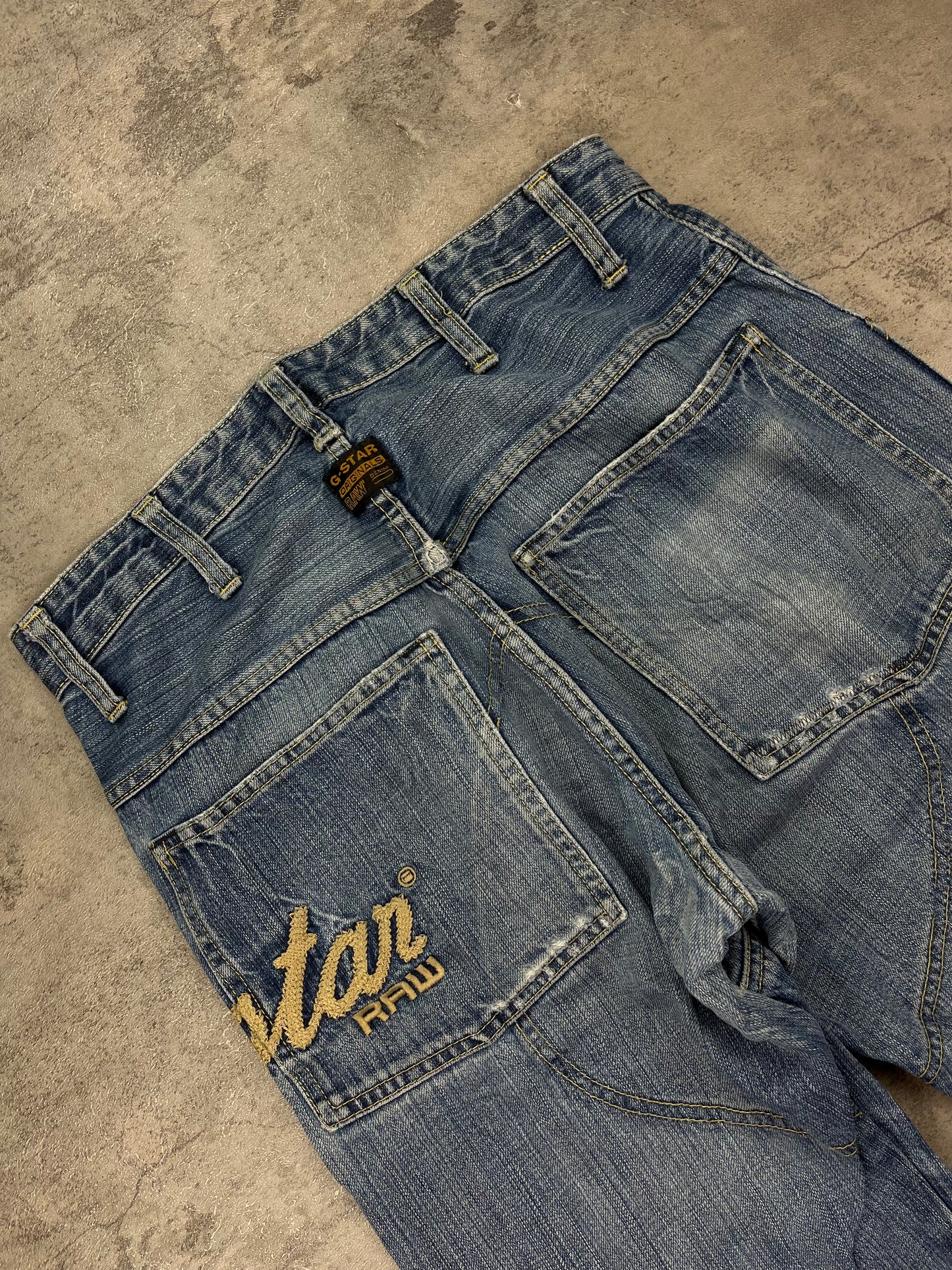 Vintage Embroidered G-Star Y2k Baggy Jeans Denim
