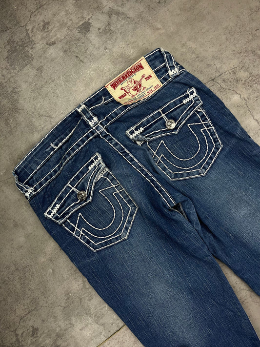 True Religion Low Waist Flared Denim Vintage Y2K 2000s Jeans