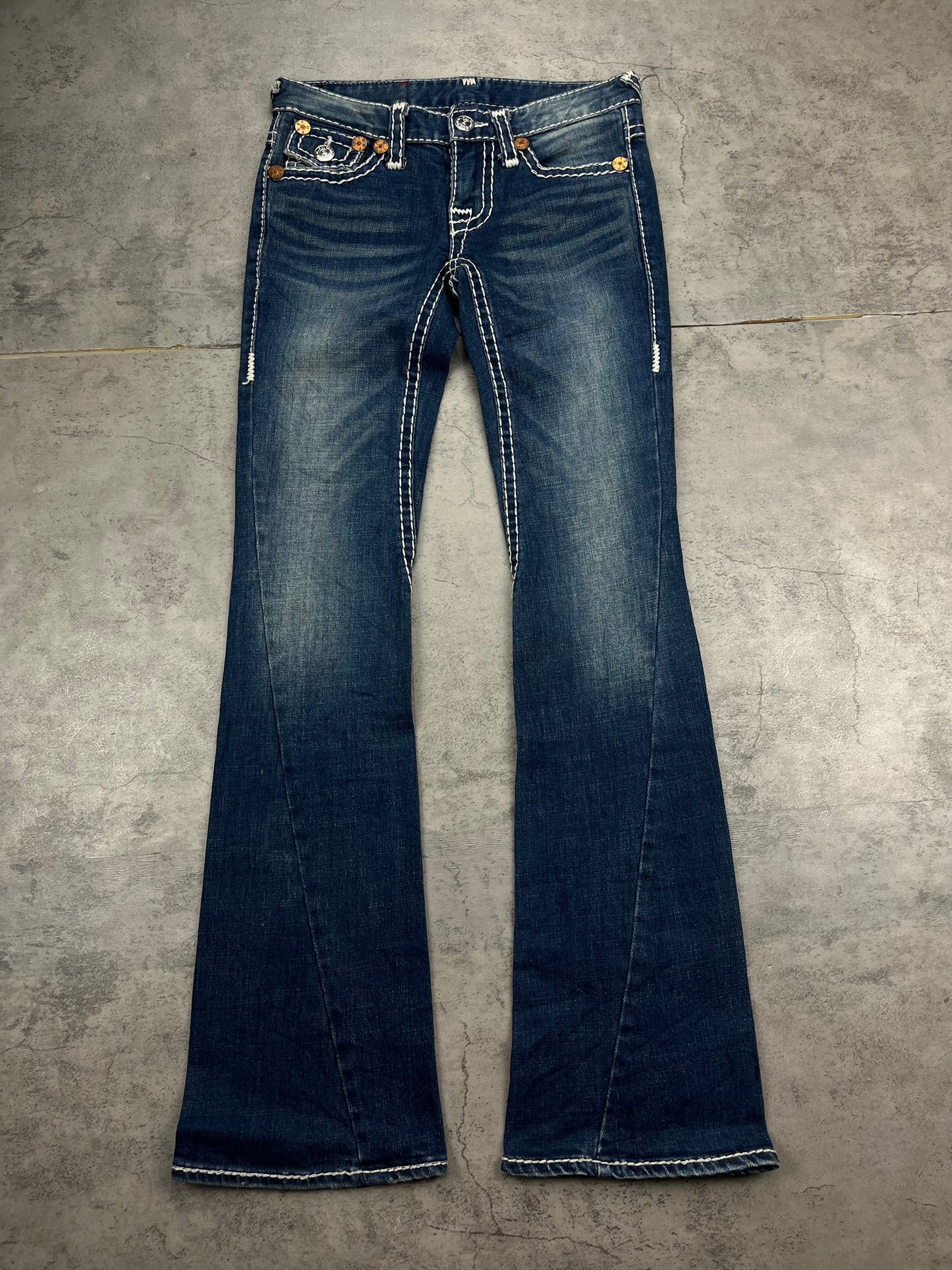 Rare True Religion Bootcut Jeans Y2K Flared Low Waist Denim