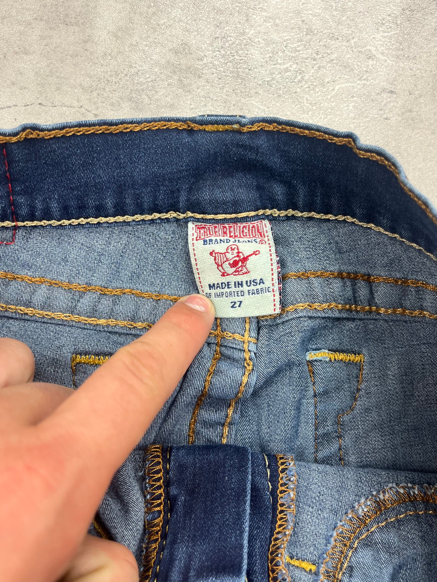Mini True Religion Y2k Vintage Jeans Rock Skirt