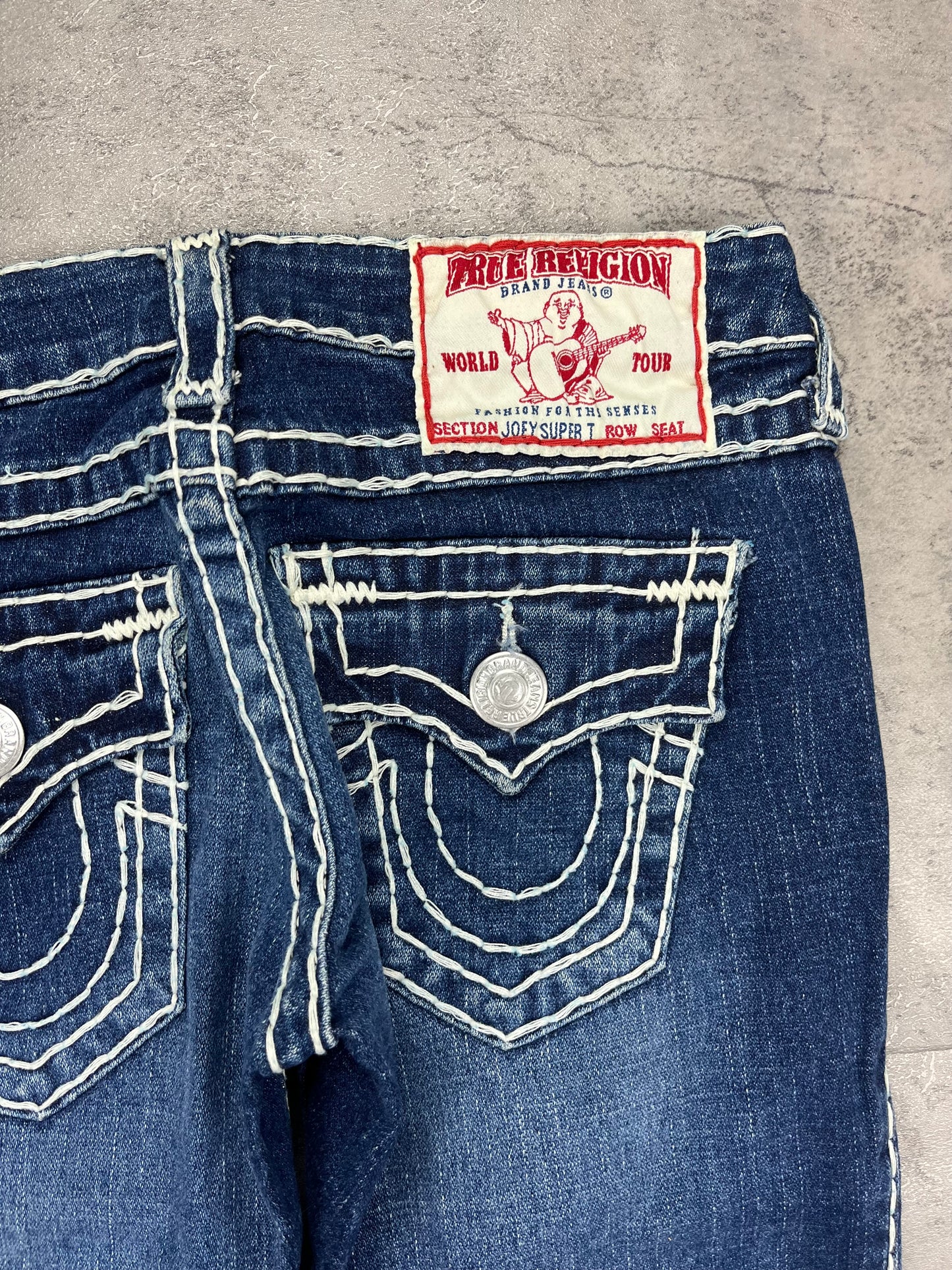 True Religion Low Rise Flare Denim 2000s Y2K Retro Jeans