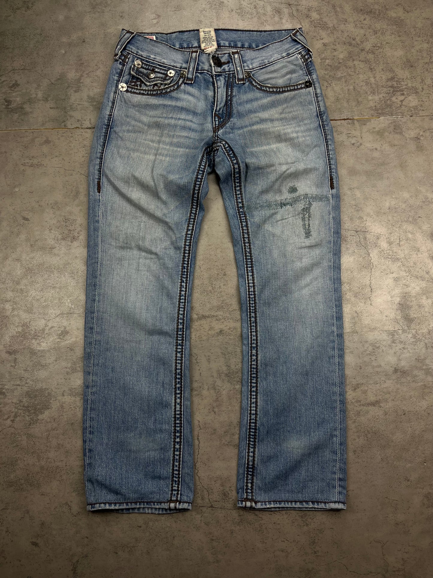 Men’s Y2K True Religion Baggy Denim Jeans Loose Fit 2000s Rare