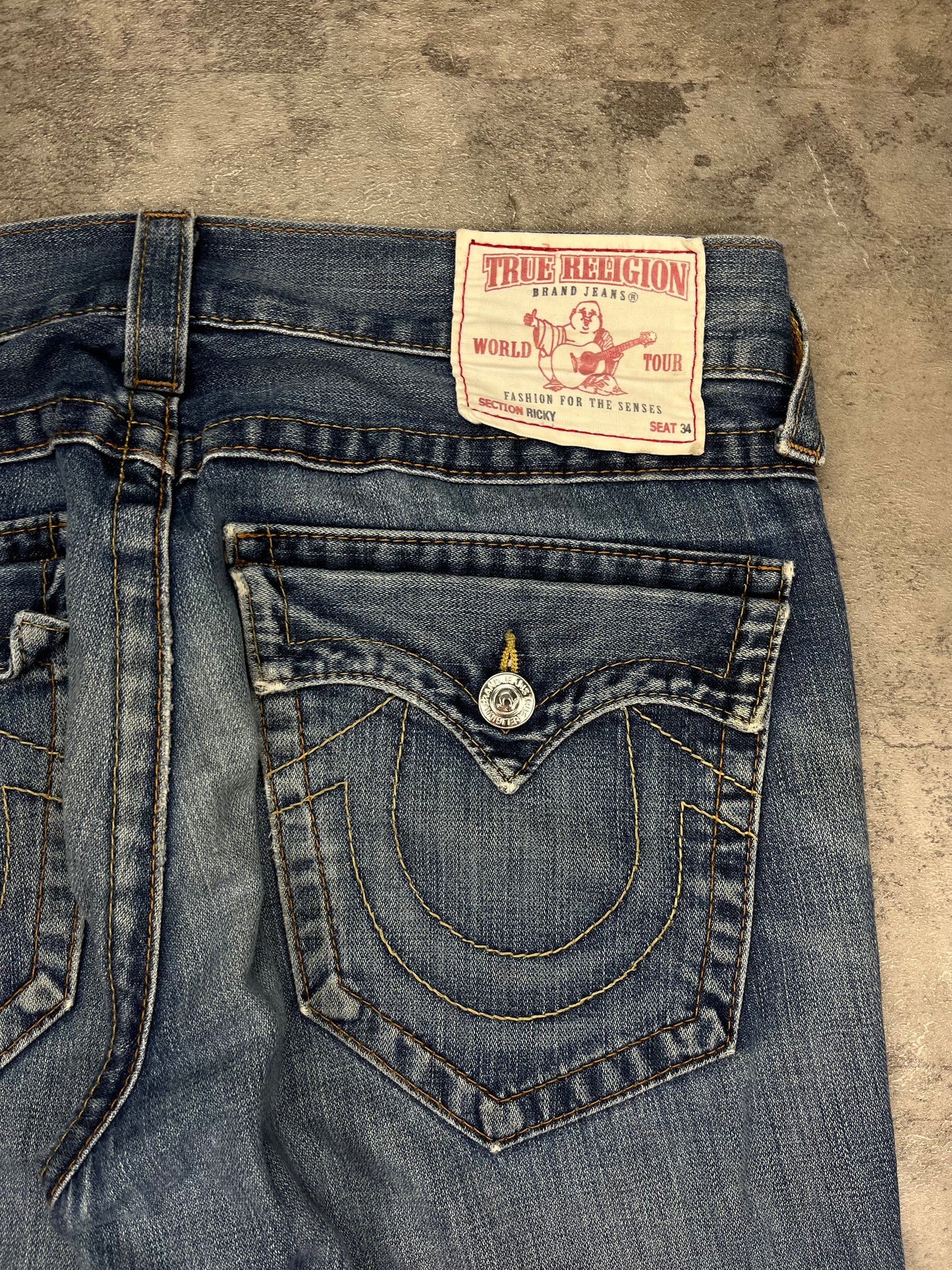 Rare Y2K True Religion Men Bootcut Flared Jeans Low Waist Vintage