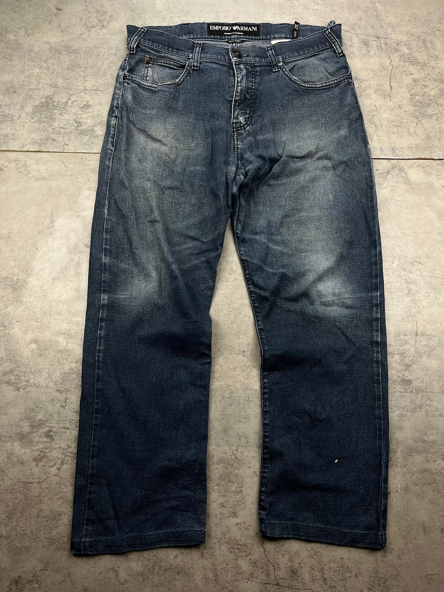 Vintage Armani Baggy Y2k Straight Jeans Denim Pasha Style