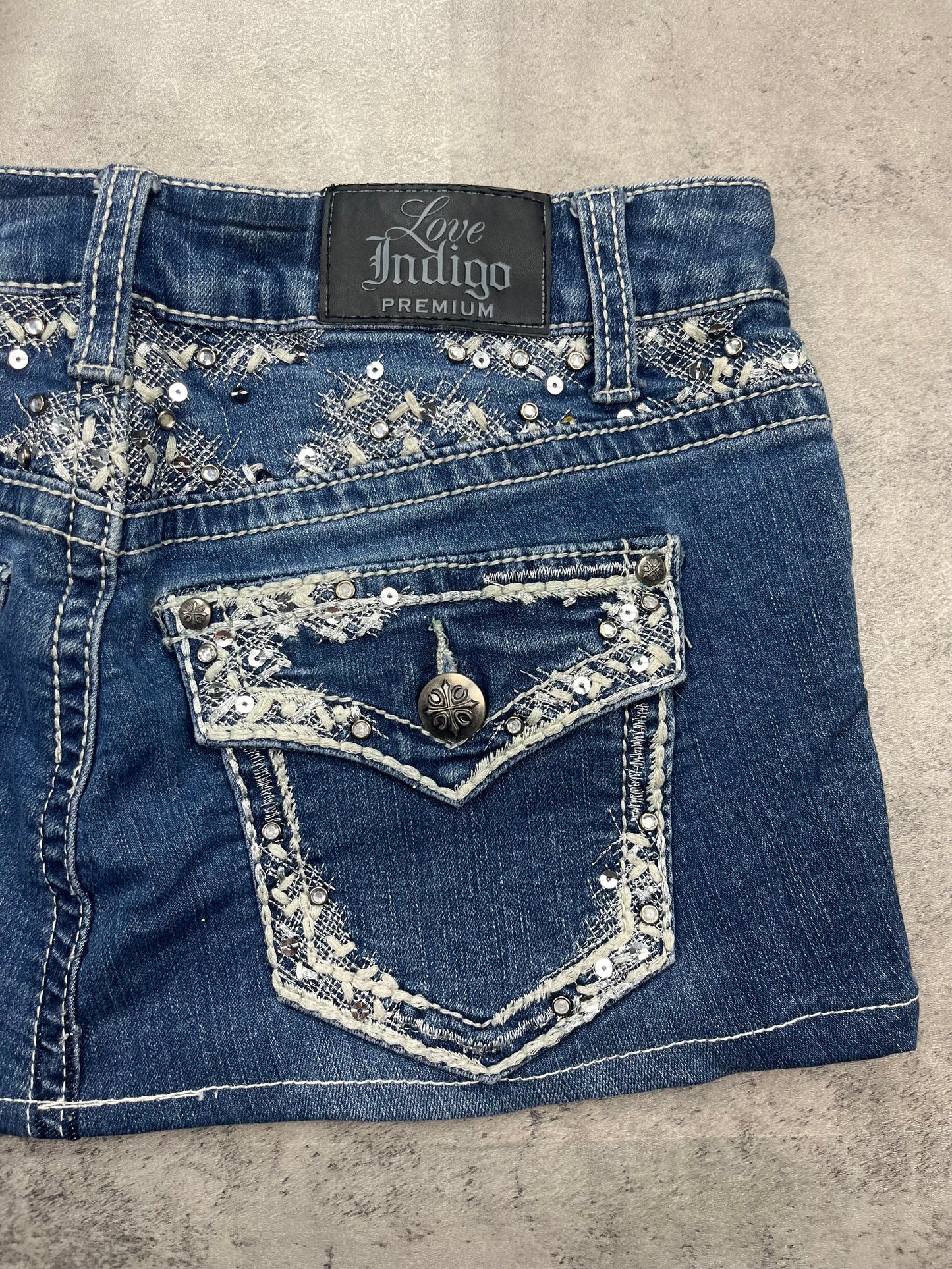 Mini Love Indigo Jeans Y2k Rock