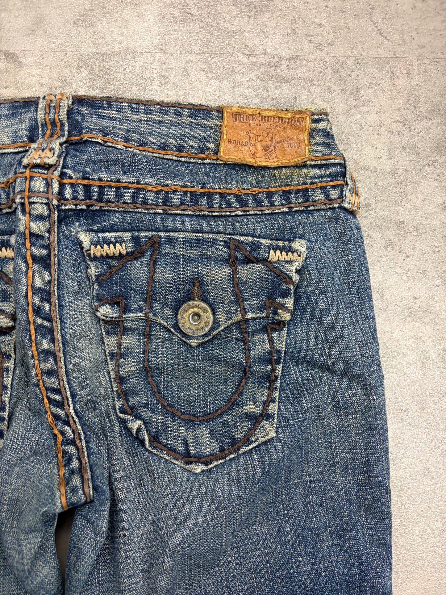True Religion Low Waist Flared Jeans