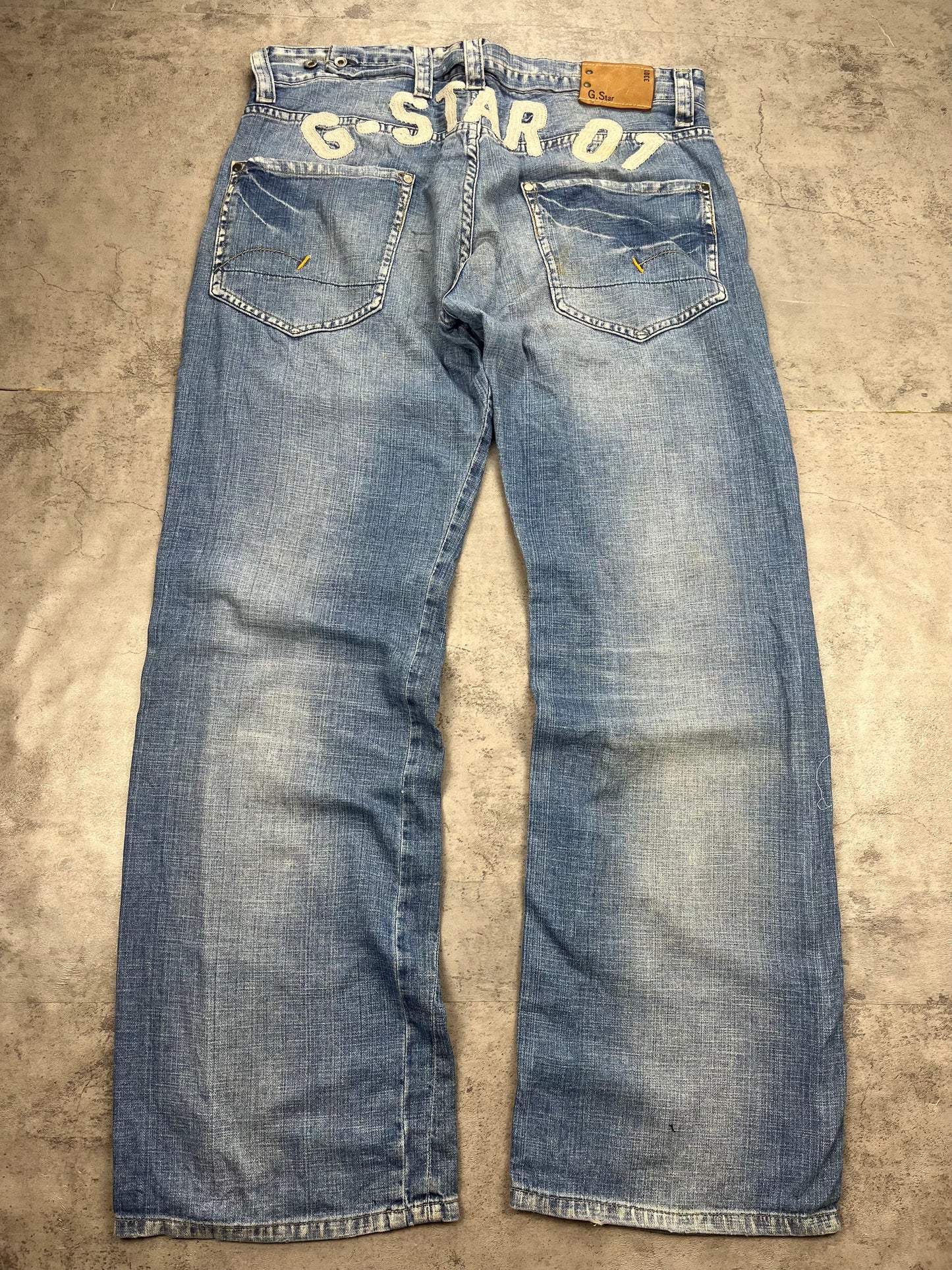 Rare Embroidered G-star Baggy Jeans