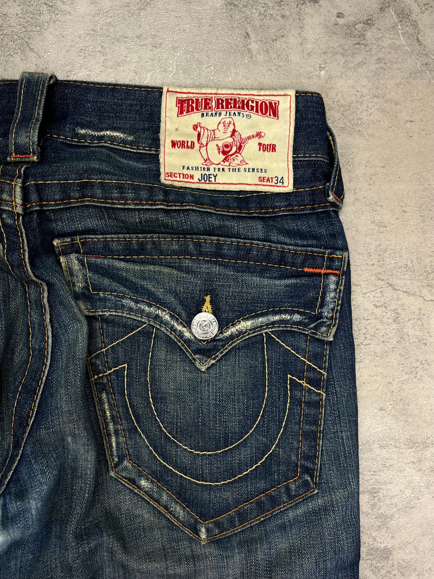 True Religion Men’s Baggy Loose Fit Y2K Denim Streetwear Rare