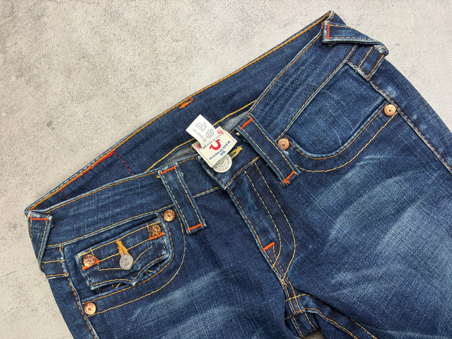 True Religion Low Rise Flared Jeans Vintage