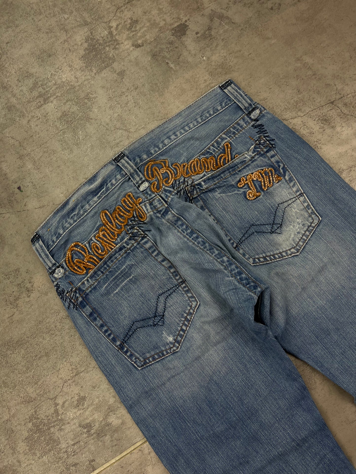 Vintage Replay Embroidered Y2k Baggy Jeans Straight