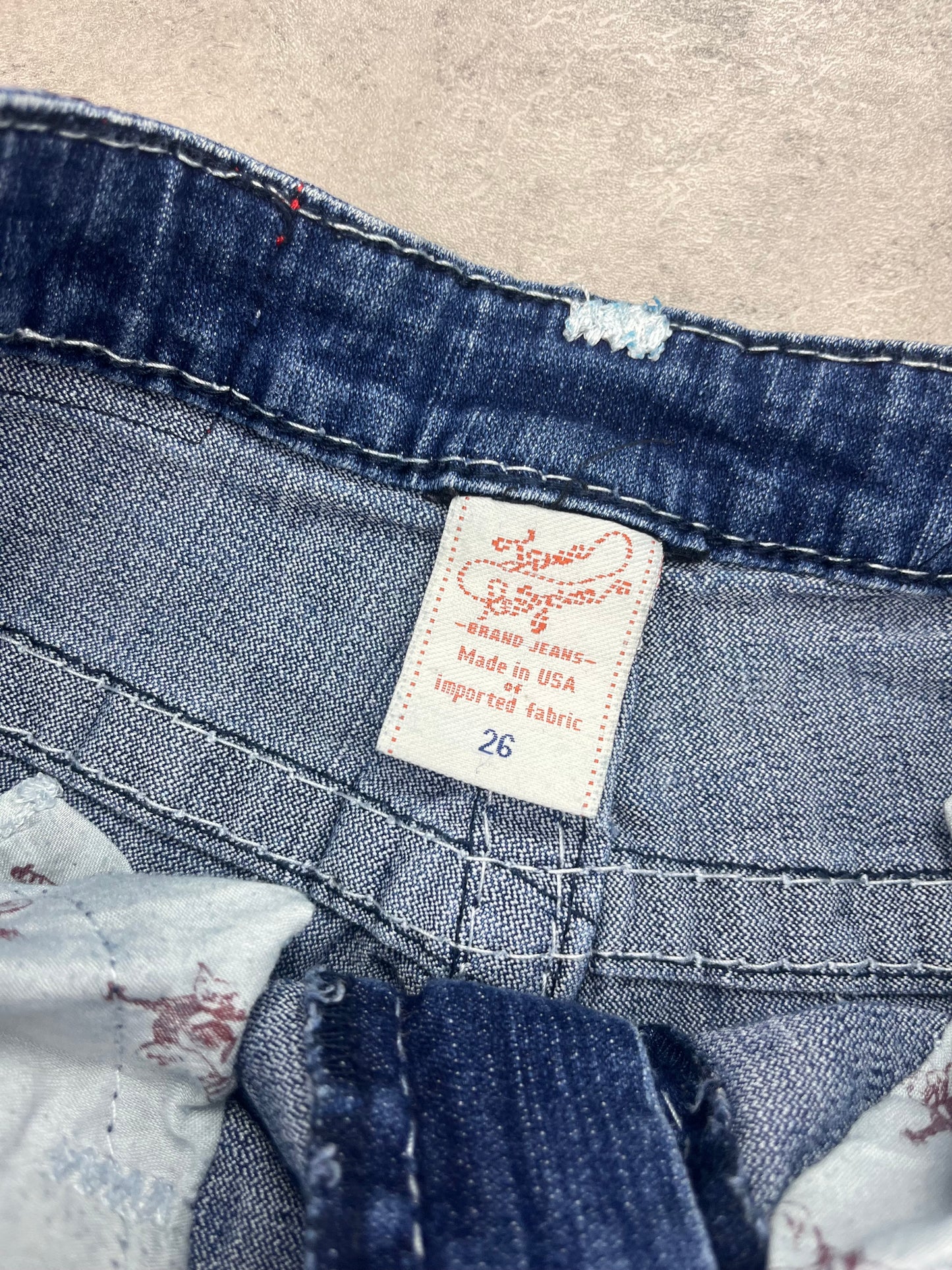 Mini True Religion Y2k Jeans Rock