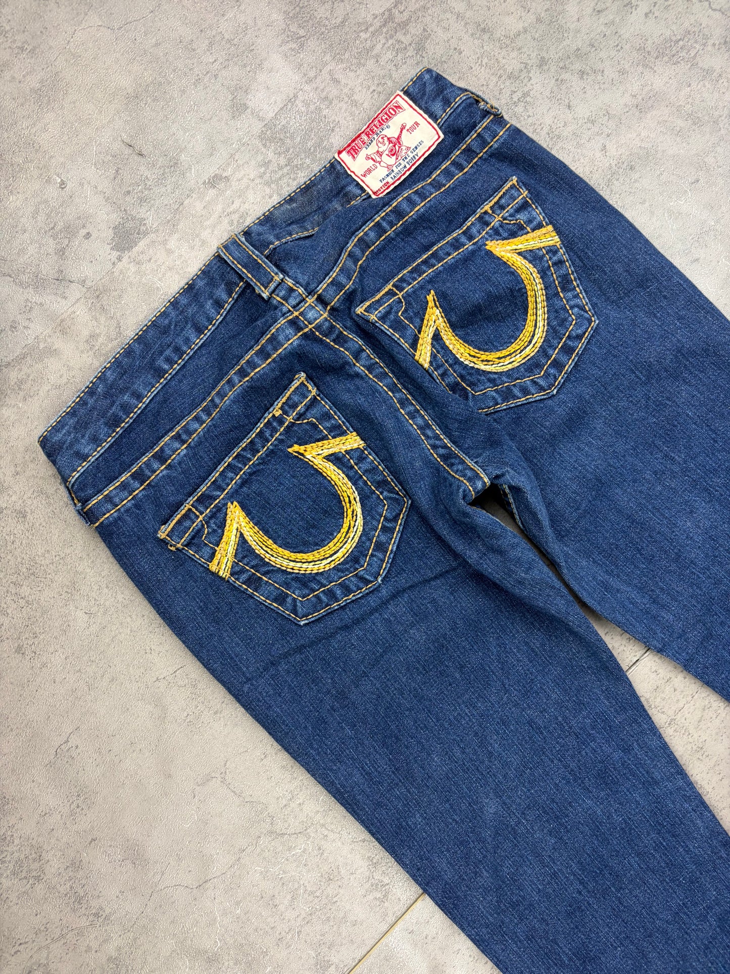 True Religion Low Rise Flared Jeans Vintage