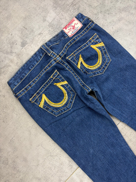 True Religion Low Rise Flared Jeans Vintage