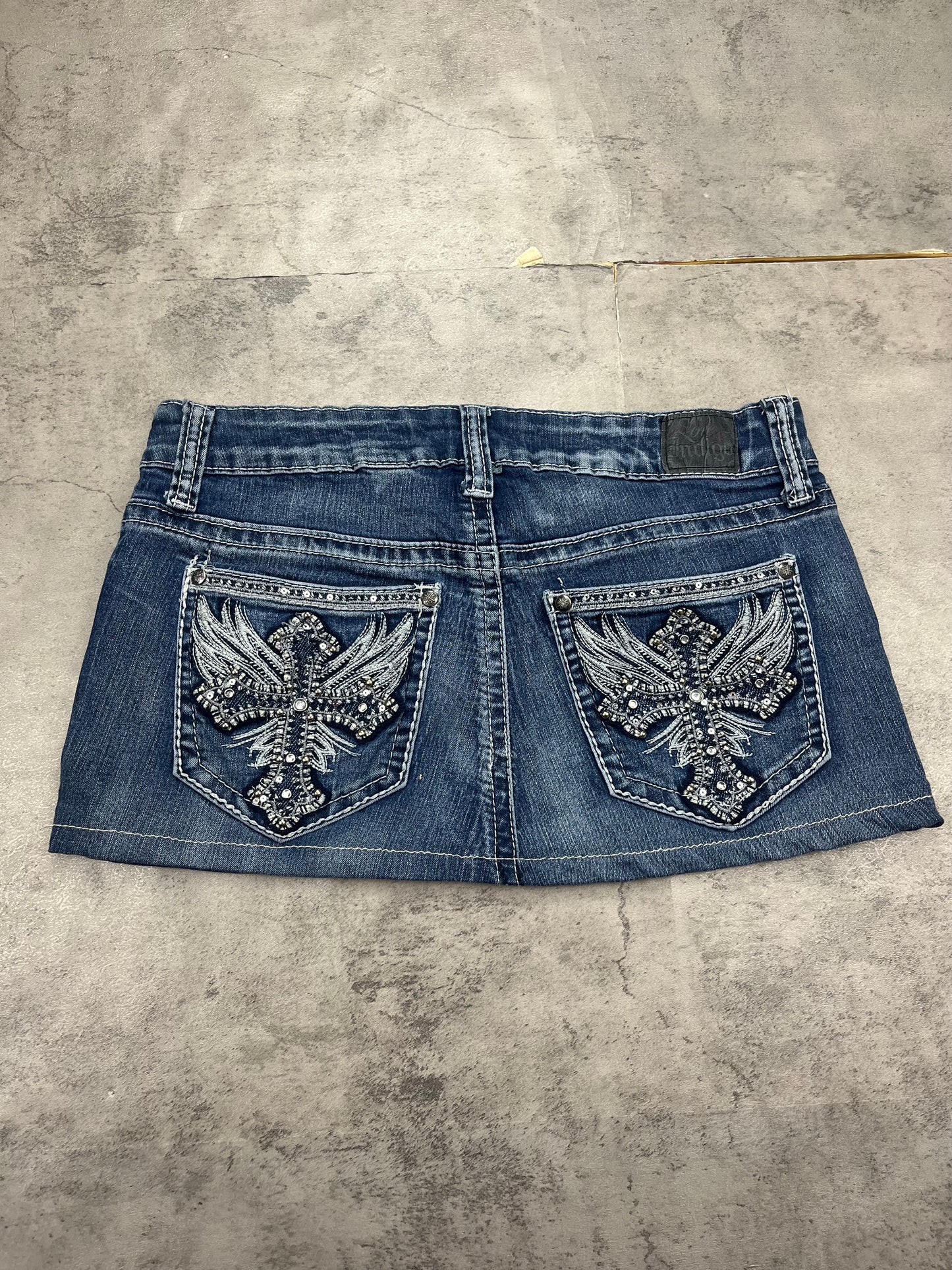 Mini Love indigo Y2k Vintage Jeans Rock