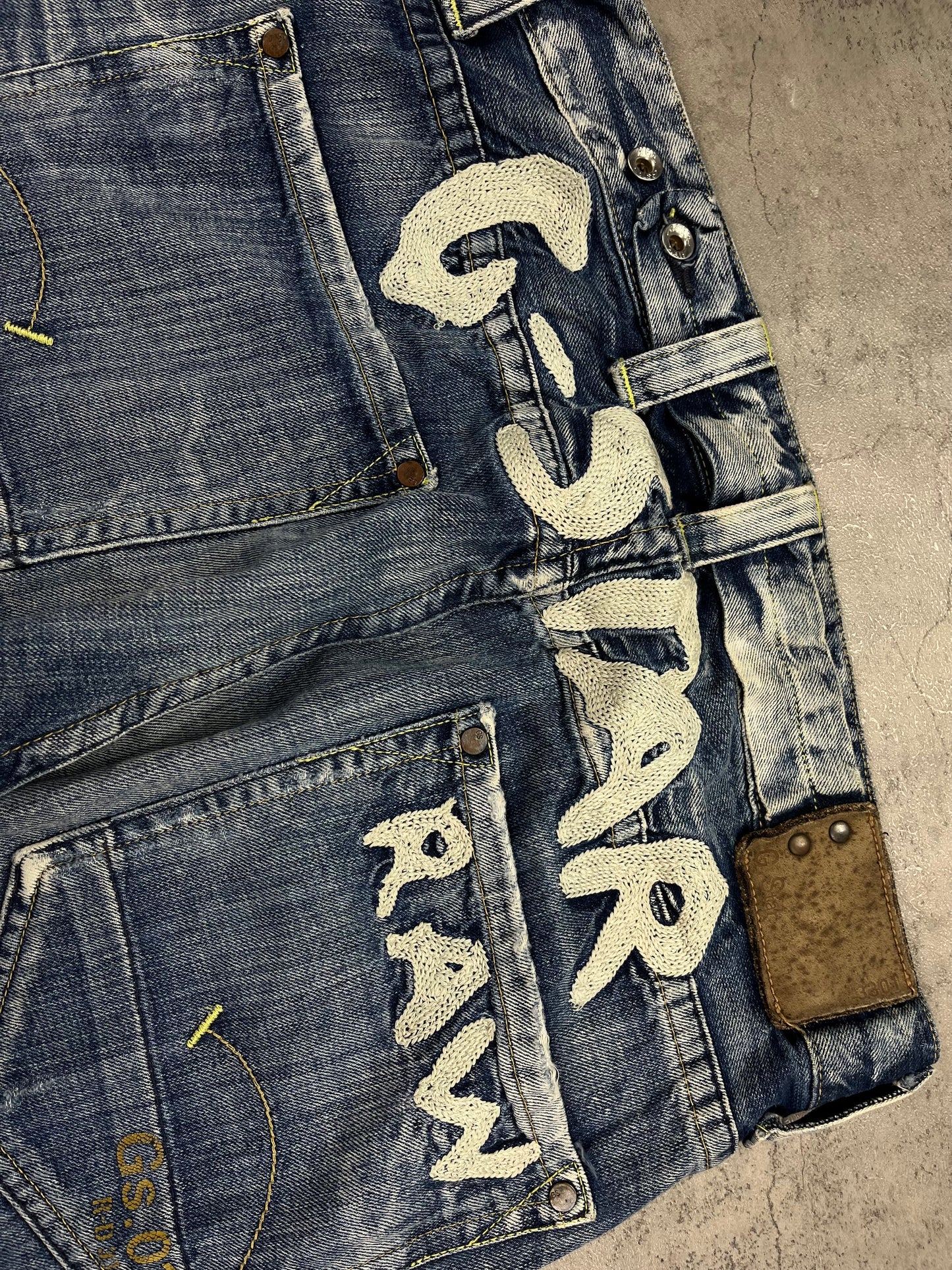 Rare G-Star RAW Y2k Embroidered Pasha Style Baggy Jeans