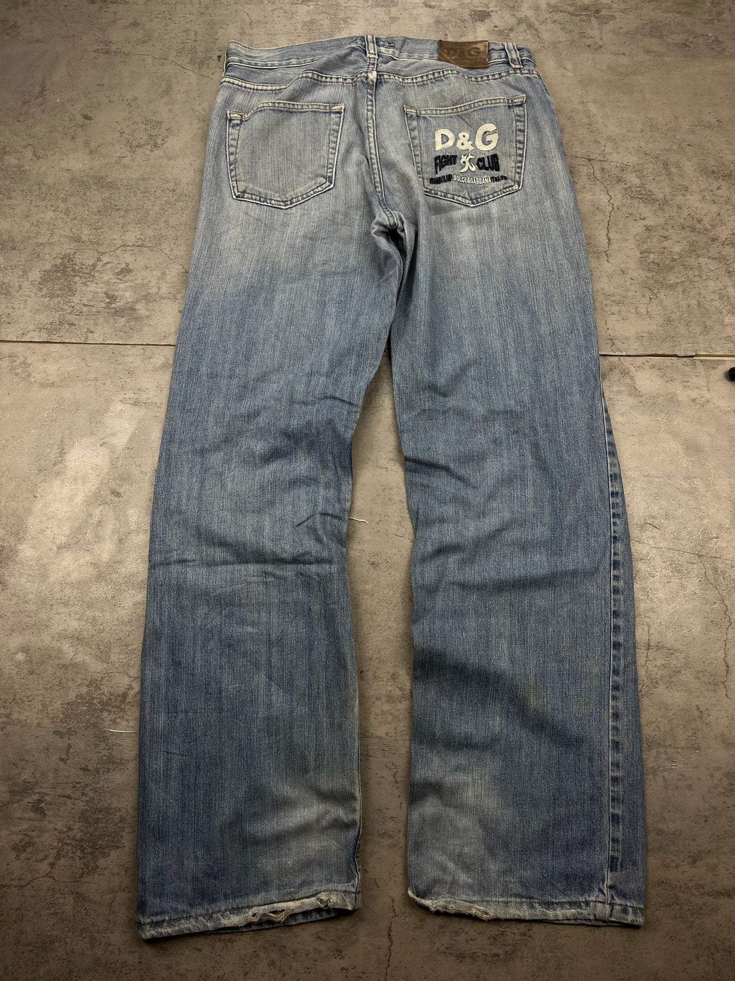 Vintage Dolce Gabbana D&G vintage Baggy Jeans Embroidered Distressed