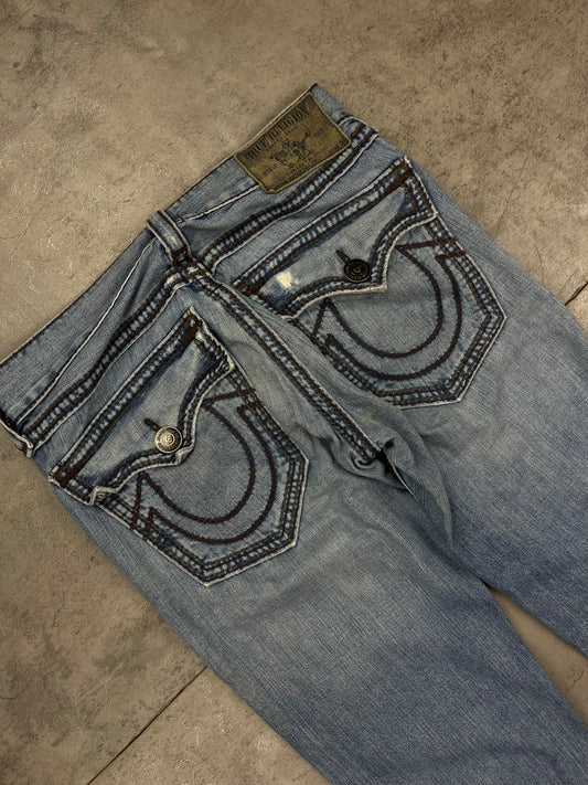 Men’s Y2K True Religion Baggy Denim Jeans Loose Fit 2000s Rare