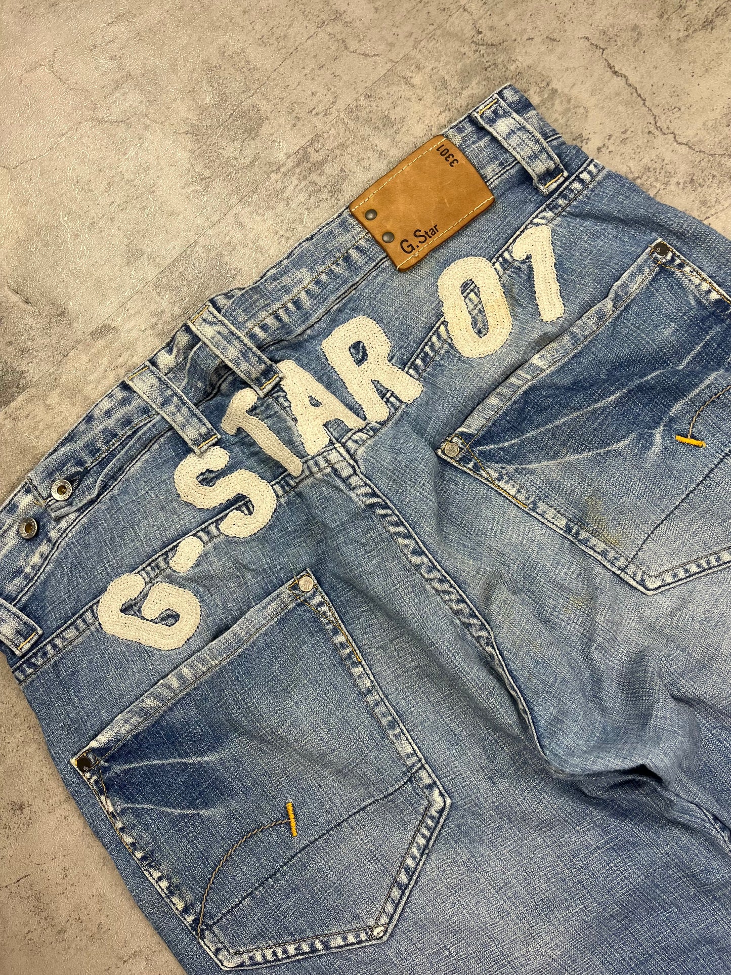 Rare Embroidered G-star Baggy Jeans
