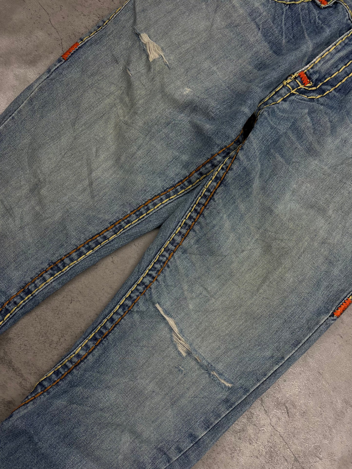Rare True Religion Men Denim Baggy Loose Fit Jeans 2000s Streetwear